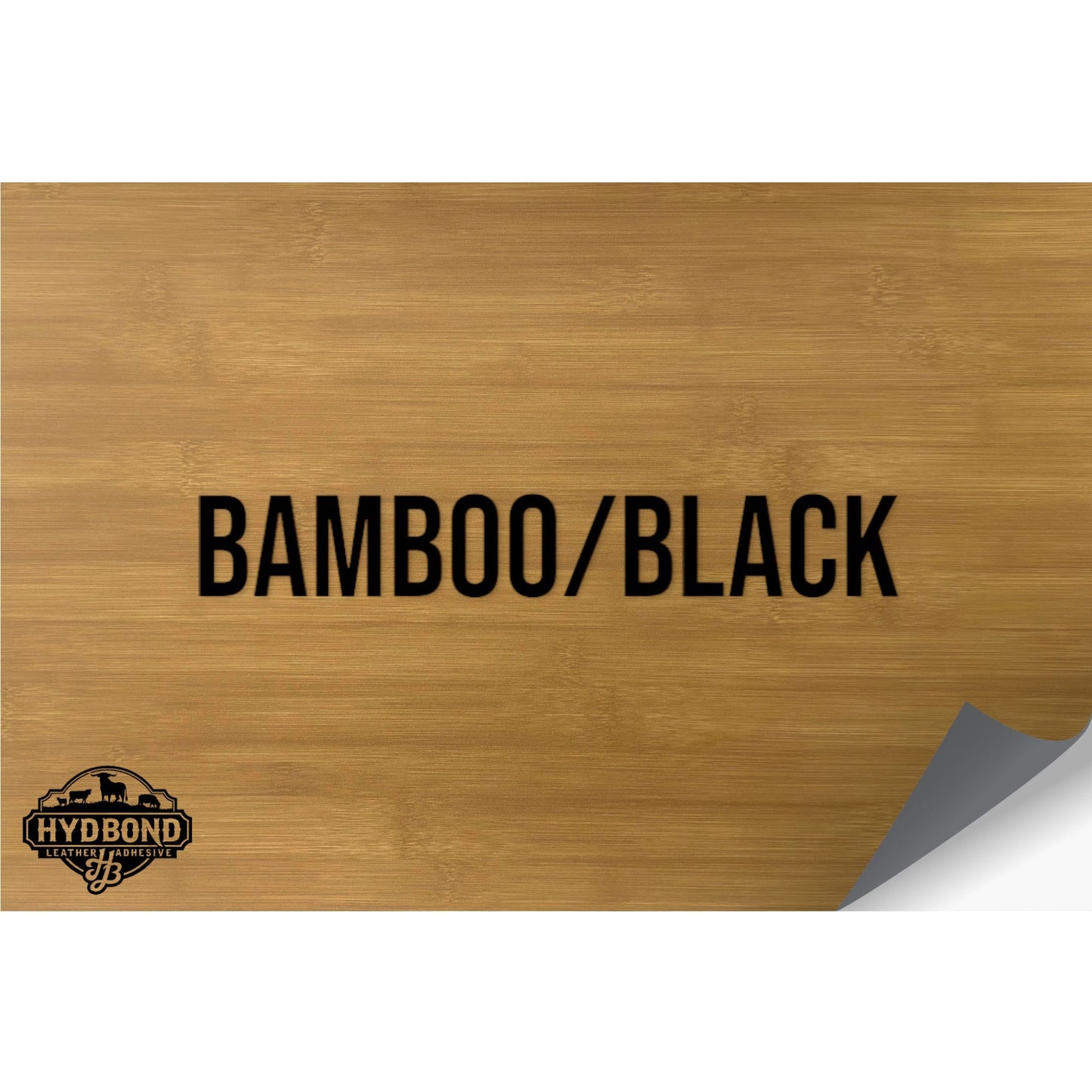 NO ADHESIVE BAMBOO/BLACK LEATHERETTE SHEET (12"x24") STANDARD