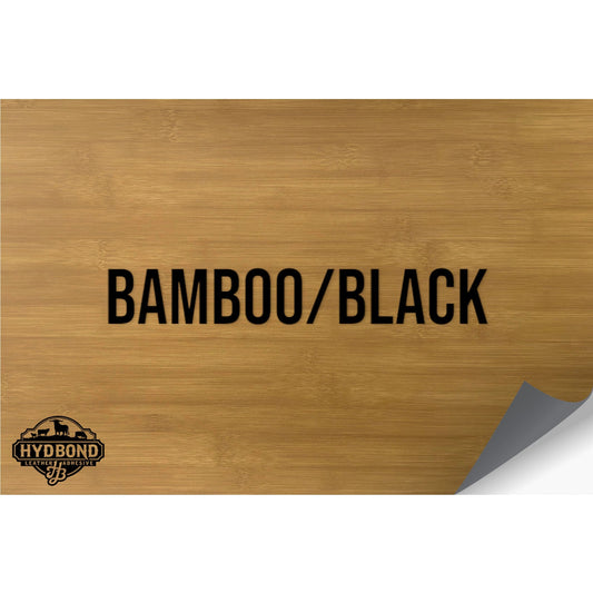 NO ADHESIVE BAMBOO/BLACK LEATHERETTE SHEET (12"x24") STANDARD