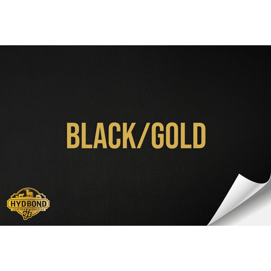 BLACK/GOLD WITH ADHESIVE HYDBOND LEATHERETTE SHEET (12"x24") ULTRAHYD®