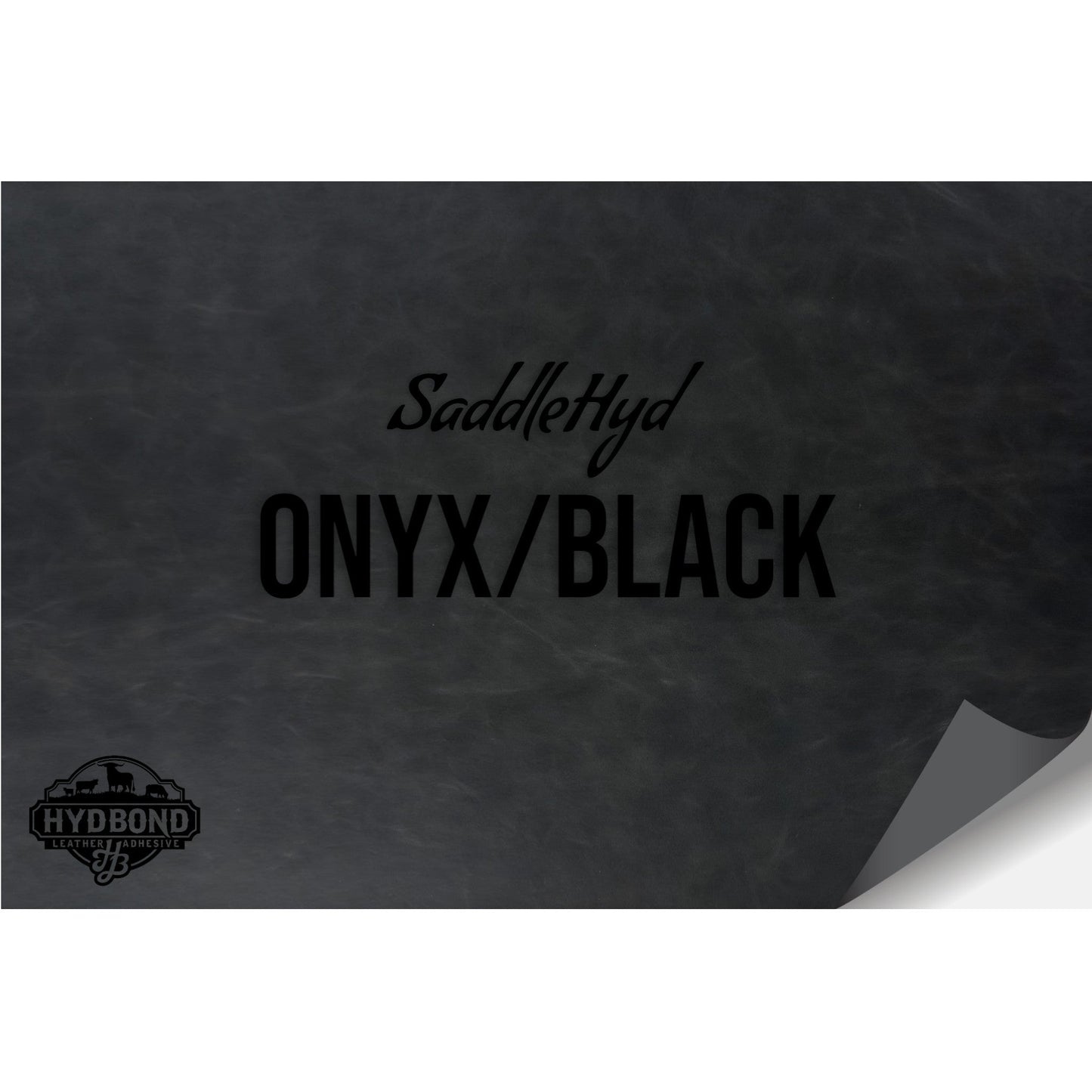 NO ADHESIVE SADDLEHYD ONYX/BLACK LEATHERETTE SHEET (12"x24") ULTRAHYD®