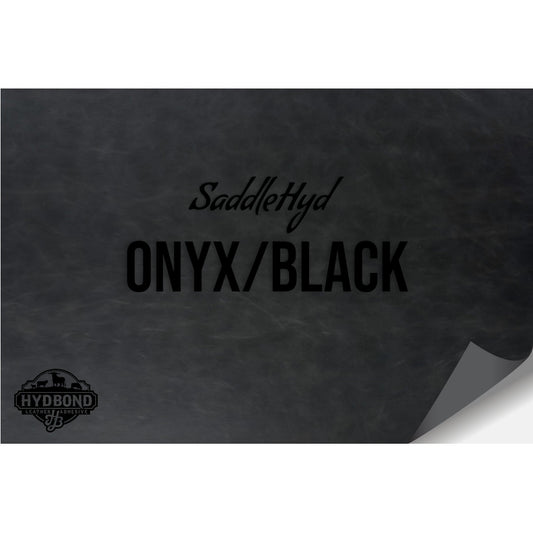 NO ADHESIVE SADDLEHYD ONYX/BLACK LEATHERETTE SHEET (12"x24") ULTRAHYD®