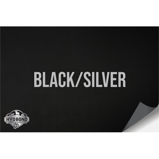 NO ADHESIVE BLACK/SILVER HYDBOND LEATHERETTE SHEET (12"x24") ULTRAHYD®