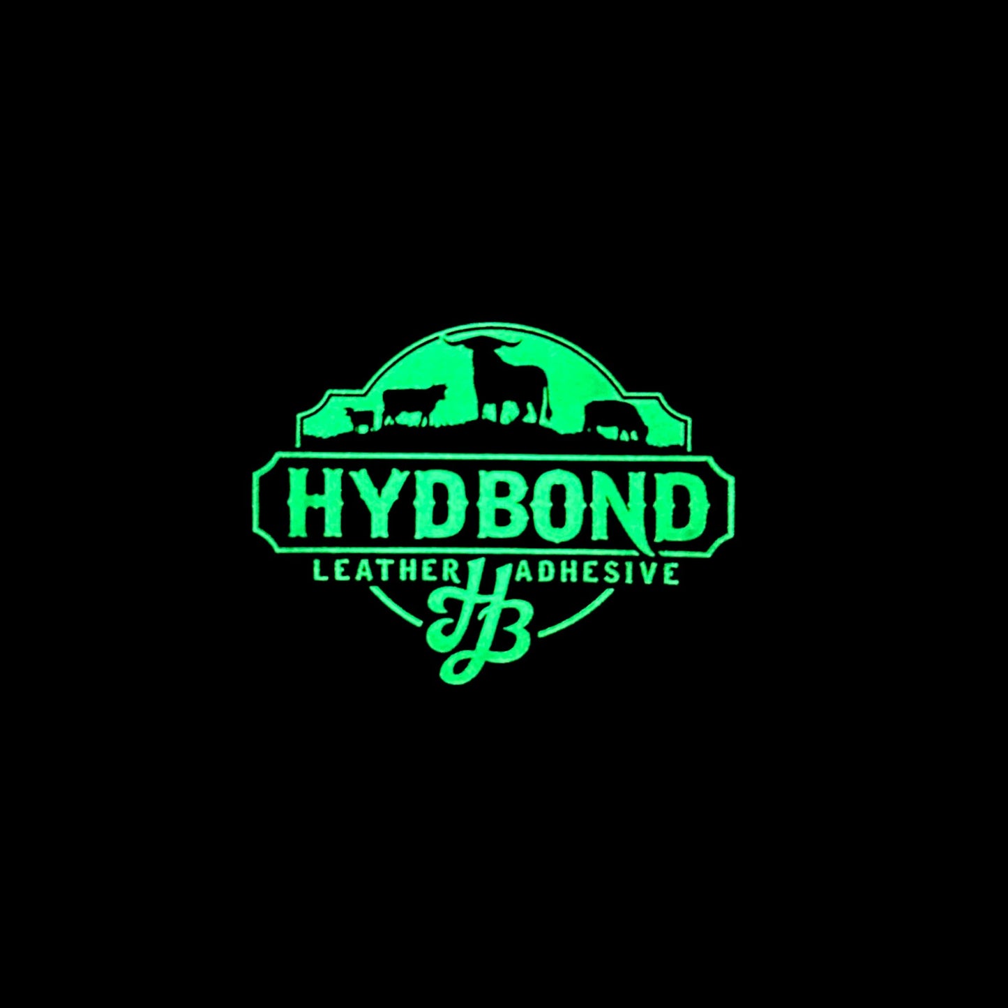 GLOW IN THE DARK/BLACK WITH ADHESIVE HYDBOND LEATHERETTE SHEET (12"x24") ULTRAHYD®