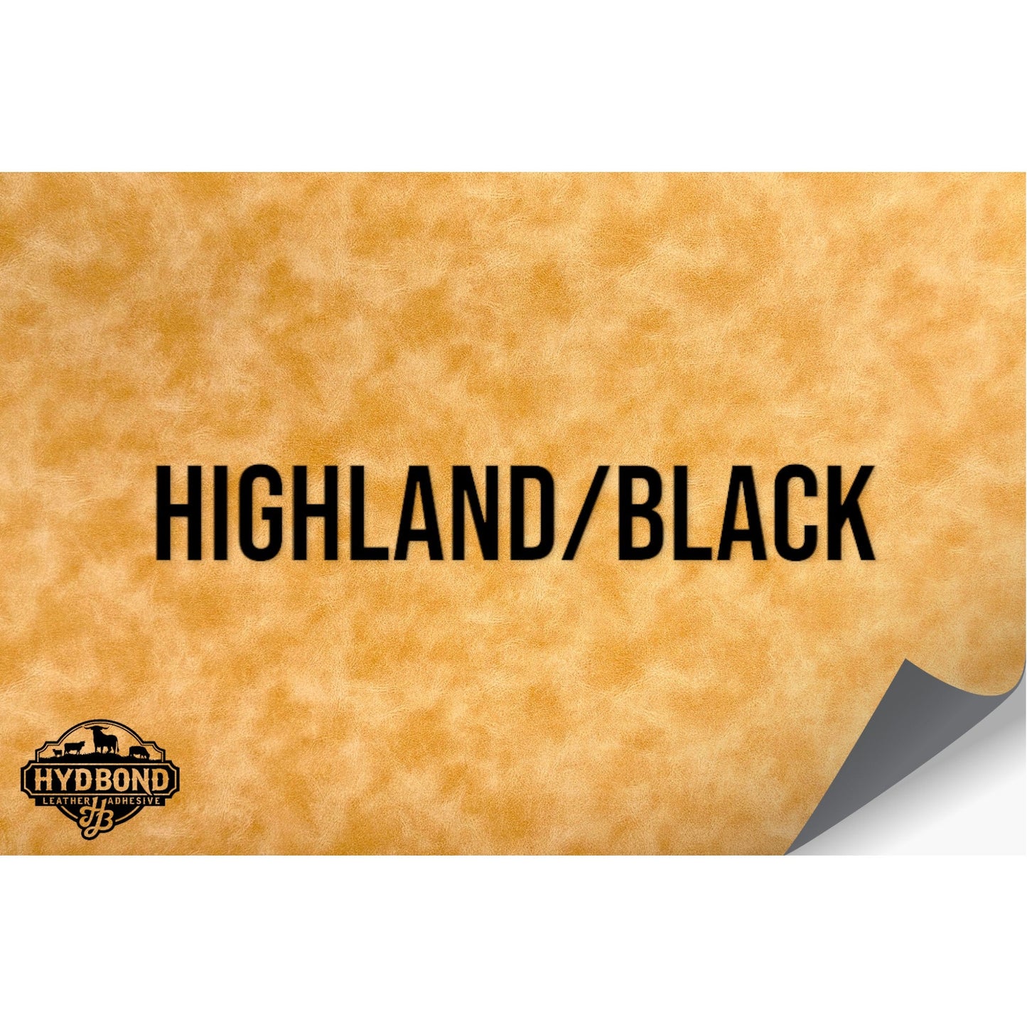 NO ADHESIVE HIGHLAND/BLACK HYDBOND LEATHERETTE SHEET (12"x24") STANDARD