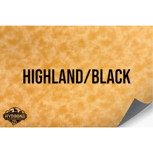 NO ADHESIVE HIGHLAND/BLACK HYDBOND LEATHERETTE SHEET (12"x24") STANDARD