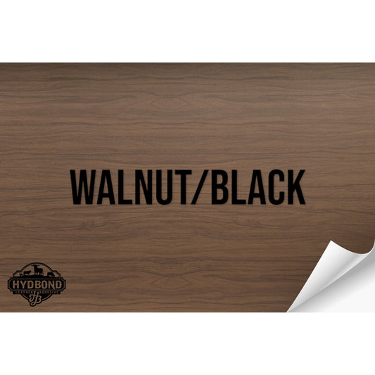 WALNUT/BLACK WITH ADHESIVE HYDBOND LEATHERETTE SHEET (12"x24") STANDARD