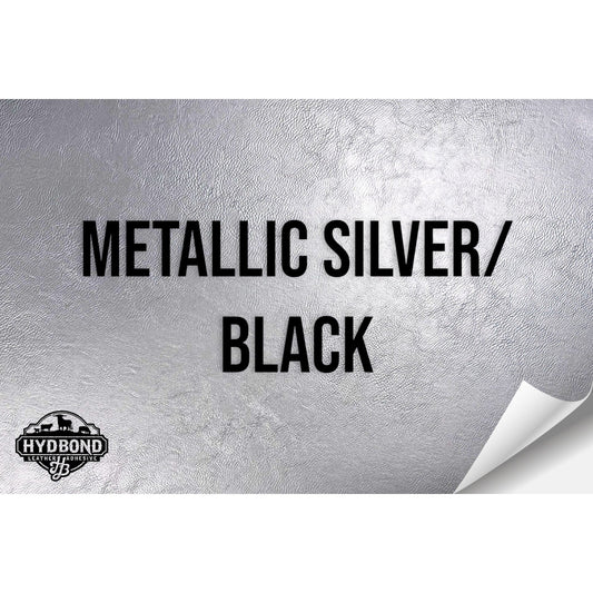 METALLIC SILVER/BLACK WITH ADHESIVE HYDBOND LEATHERETTE SHEET (12"x24") ULTRAHYD®