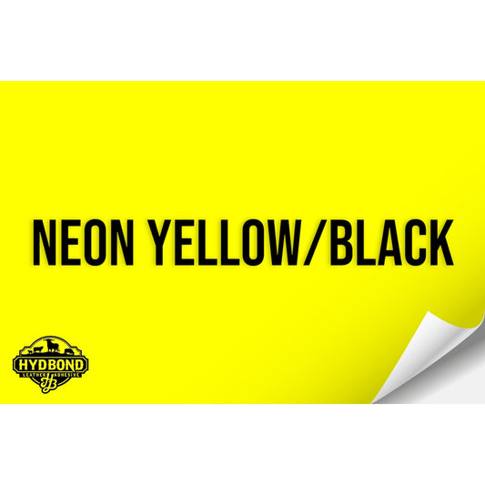 NEON YELLOW/BLACK WITH ADHESIVE HYDBOND LEATHERETTE SHEET (12"x24") ULTRAHYD®