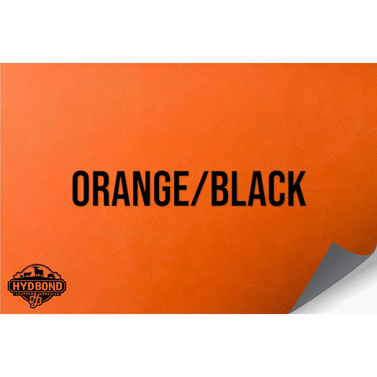 NO ADHESIVE ORANGE/BLACK LEATHERETTE SHEET (12"x24") STANDARD