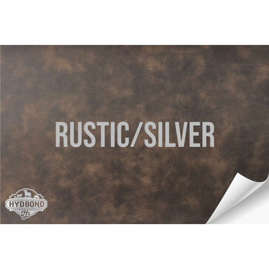 RUSTIC/SILVER WITH ADHESIVE HYDBOND LEATHERETTE SHEET (12"x24") STANDARD