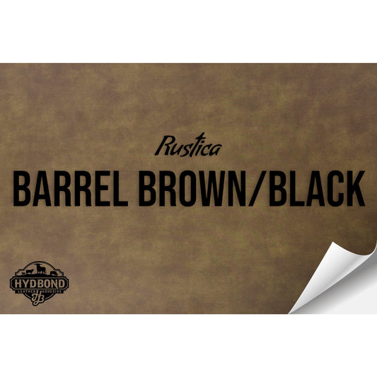 RUSTICA BARREL BROWN/BLACK WITH ADHESIVE HYDBOND LEATHERETTE SHEET (12"x24") ULTRAHYD®