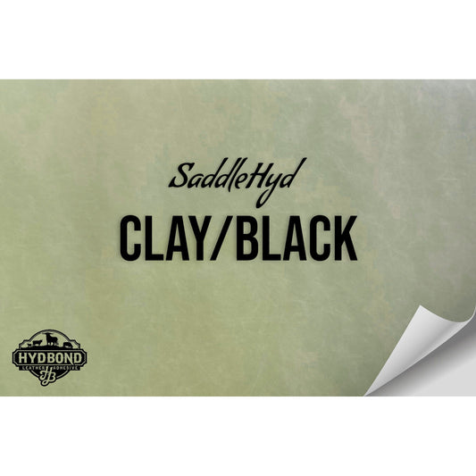 SADDLEHYD CLAY/BLACK WITH ADHESIVE HYDBOND LEATHERETTE SHEET (12"x24") ULTRAHYD®