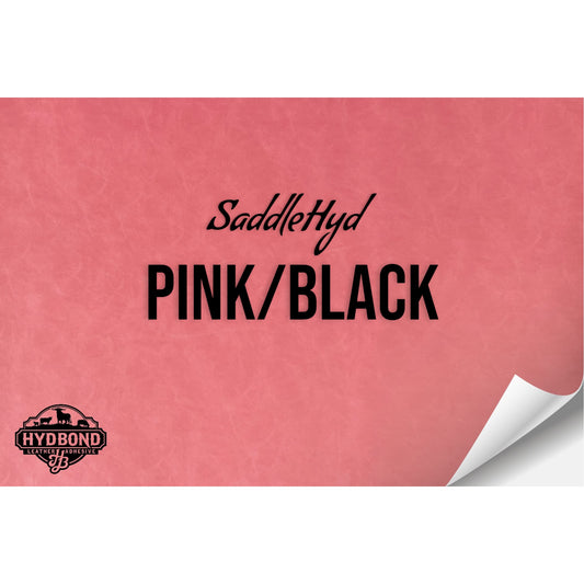 SADDLEHYD PINK/BLACK WITH ADHESIVE HYDBOND LEATHERETTE SHEET (12"x24") ULTRAHYD®