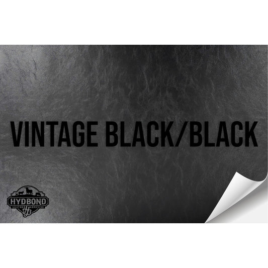 VINTAGE BLACK/BLACK WITH ADHESIVE HYDBOND LEATHERETTE SHEET (12"x24") ULTRAHYD®