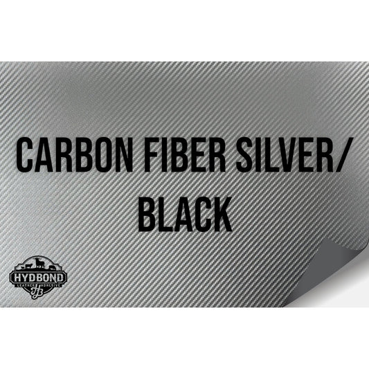 NO ADHESIVE CARBON FIBER SILVER/BLACK HYDBOND LEATHERETTE SHEET (12"x24") STANDARD