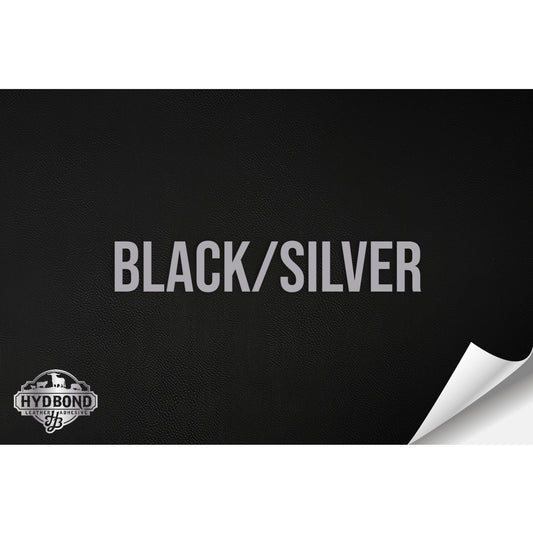 BLACK/SILVER WITH ADHESIVE HYDBOND LEATHERETTE SHEET (12"x24") ULTRAHYD®