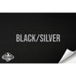 BLACK/SILVER WITH ADHESIVE HYDBOND LEATHERETTE SHEET (12"x24") ULTRAHYD®