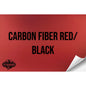CARBON FIBER RED/BLACK WITH ADHESIVE HYDBOND LEATHERETTE SHEET (12"x24") ULTRAHYD®