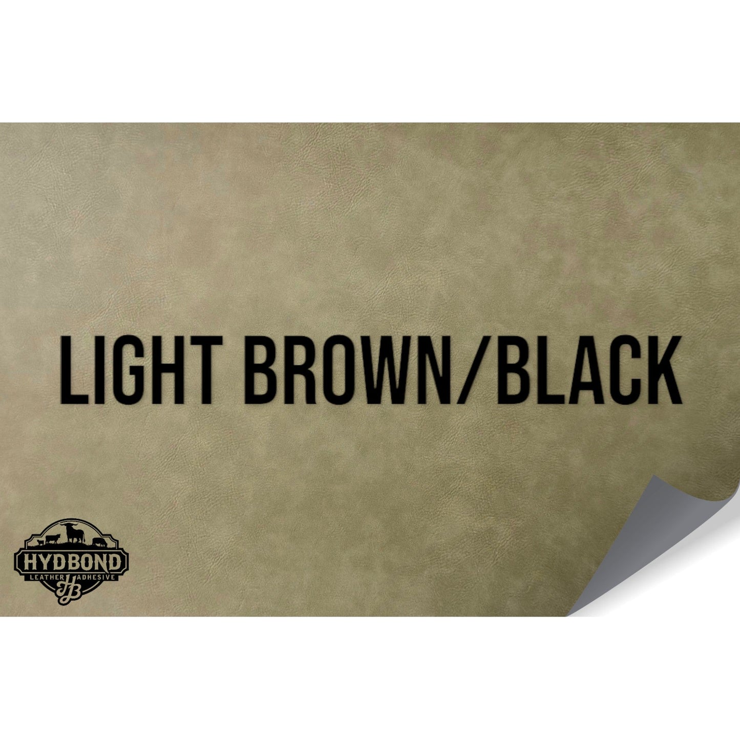 NO ADHESIVE LIGHT BROWN/BLACK LEATHERETTE SHEET (12"x24") ULTRAHYD®