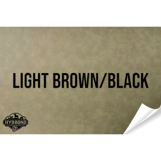 LIGHT BROWN/BLACK WITH ADHESIVE HYDBOND LEATHERETTE SHEET (12"x24") ULTRAHYD®