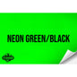 NEON GREEN/BLACK WITH ADHESIVE HYDBOND LEATHERETTE SHEET (12"x24") ULTRAHYD®