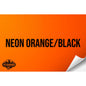 NEON ORANGE/BLACK WITH ADHESIVE HYDBOND LEATHERETTE SHEET (12"x24") ULTRAHYD®