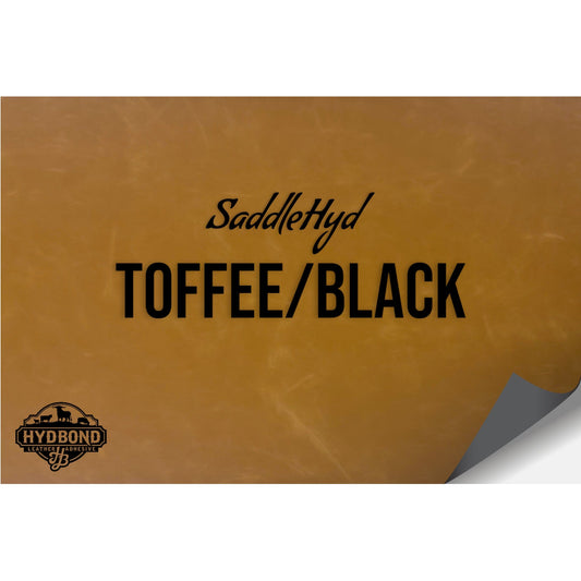 NO ADHESIVE SADDLEHYD TOFFEE/BLACK LEATHERETTE SHEET (12"x24")