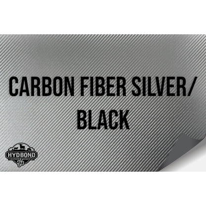 NO ADHESIVE CARBON FIBER SILVER/BLACK HYDBOND LEATHERETTE SHEET (12"x24") STANDARD
