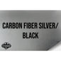 NO ADHESIVE CARBON FIBER SILVER/BLACK HYDBOND LEATHERETTE SHEET (12"x24") STANDARD