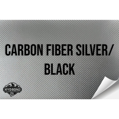 CARBON FIBER SILVER/BLACK WITH ADHESIVE HYDBOND LEATHERETTE SHEET (12"x24") STANDARD